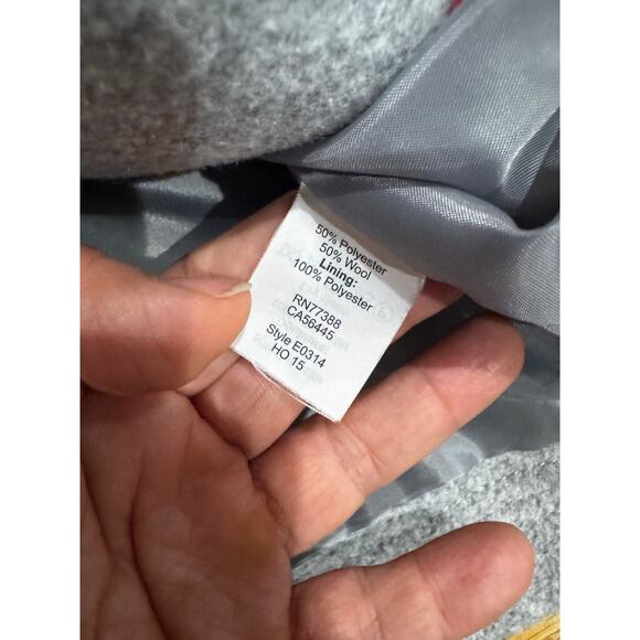 J.Crew Double breasted Gray Wool Blend Peacoat with Gold Buttons Size 4 - Picture 5 of 7